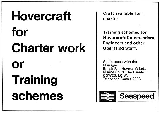 BHC - British Hovercraft Corporation Training Schemes            