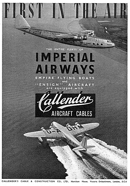 Callender's Electrical Cables For Aircraft                       