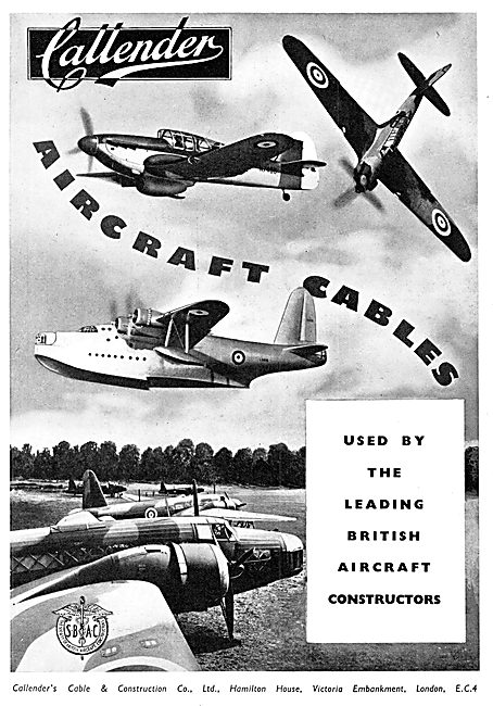 Callenders Cables - Electrical Cables For Aircraft 1939          