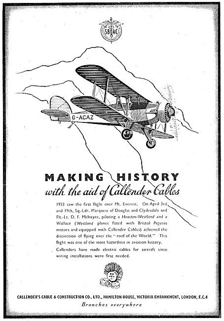 Callender's Aircraft Electrical Cables                           