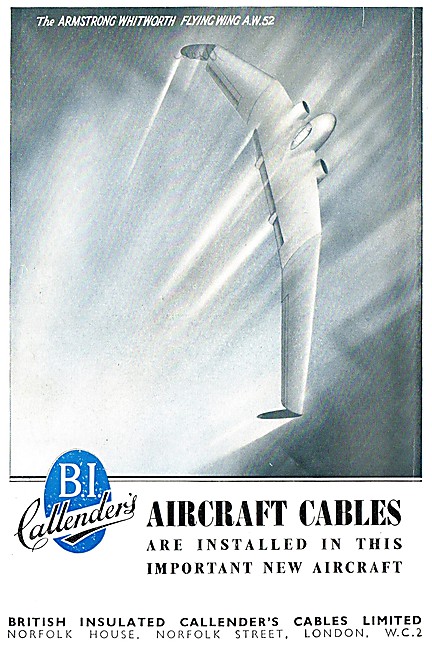 B.I.Callenders Aircraft Cables 1948                              