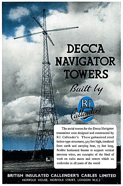 Decca Navigator Towers Built By B.I.Callender. BICC              