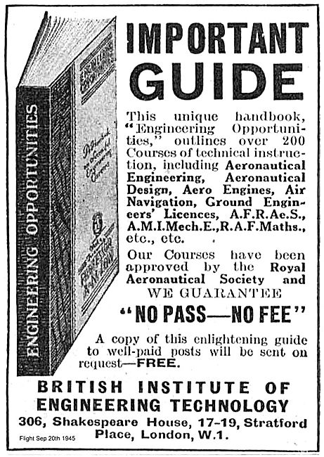 British Institue Of Engineering Technology Aero Engineering Guide