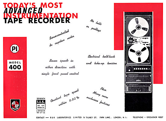 B & K Laboratories Instrumentation Tape Recorders                