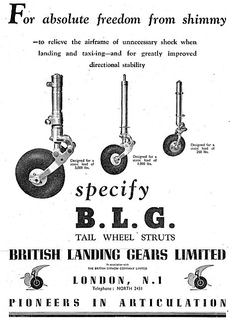 British Landing Gears  B.L.G. Aircraft Undercarriages            