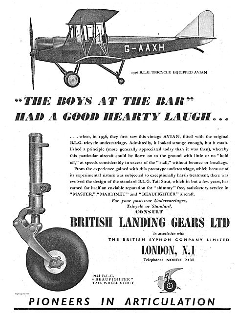 British Landing Gears. Pioneers In Articulation                  
