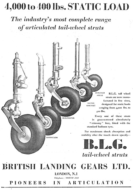 British Landing Gears  B.L.G. Aircraft Undercarriages            