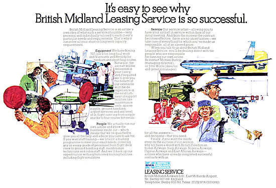British Midland Airways Leasing 1975                             
