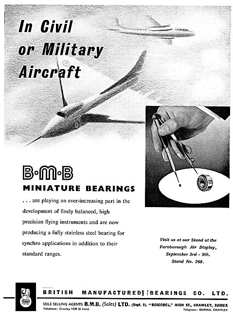 BMB Miniature Bearings For Flight Instruments                    