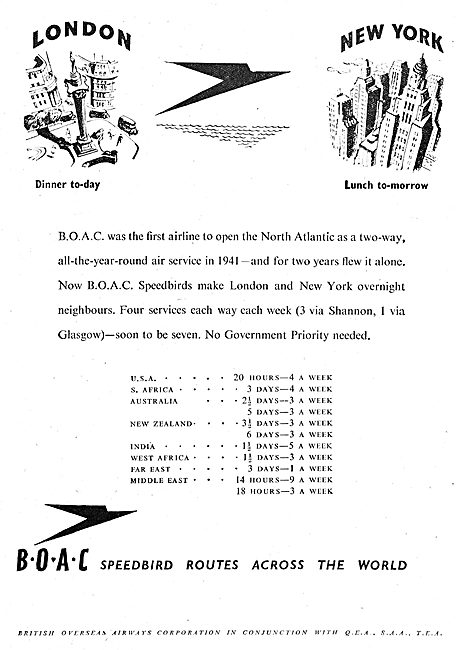 British Overseas Airways Corporation BOAC                        