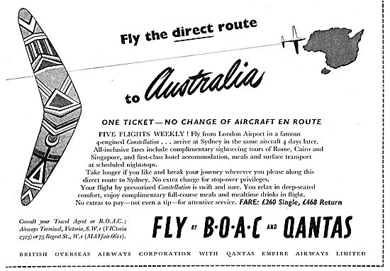 British Overseas Airways Corporation BOAC - QANTAS               