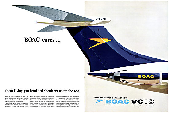 British Overseas Airways Corporation BOAC 1965 Advert            
