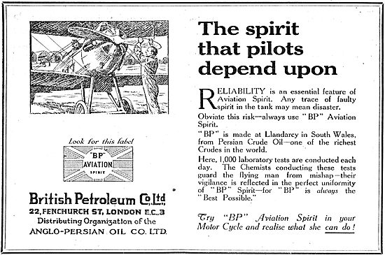 British Petroleum BP - The Spirit That Pilots depend On.         