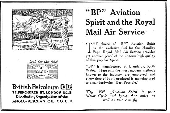 British Petroleum BP Spirit - And The Royal Mail Air Service     