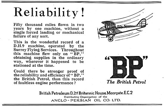 British Petroleum BP - Reliability In The Air                    