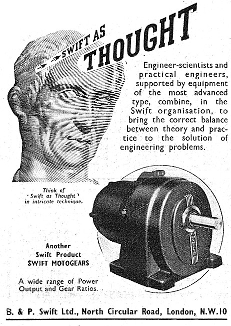 B & P.Swift Ltd. Aeronautical Engineers - Swift Motogears        