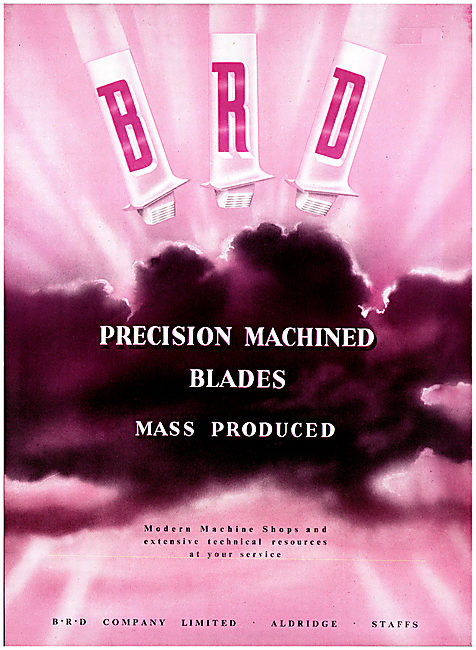 BRD Precision Machined Blades For Gas Turbines 1956              