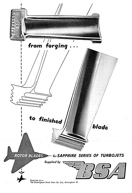 BSA  Aeronautical Engineering. Rotor Blades For Gas Turbines     