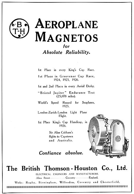 BTH Magnetos 1925                                                