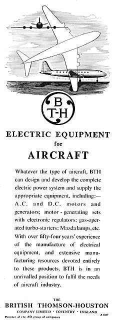 BTH Aircraft Electrical Equipment                                