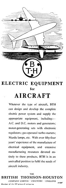 BTH Electrical Equipment For Aircraft                            