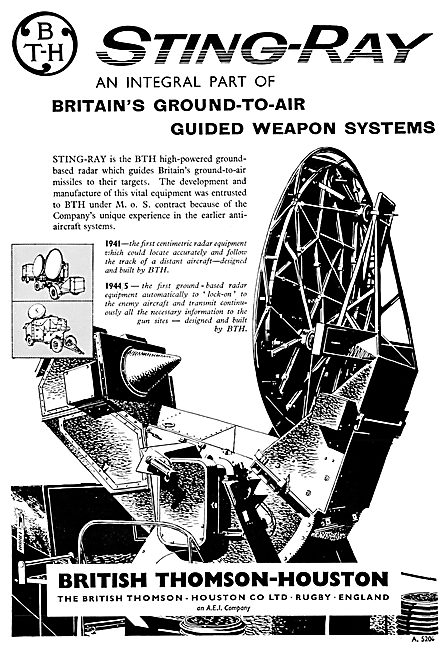  British Thomson-Houston B.T.H. STING-RAY Missile Guidance System