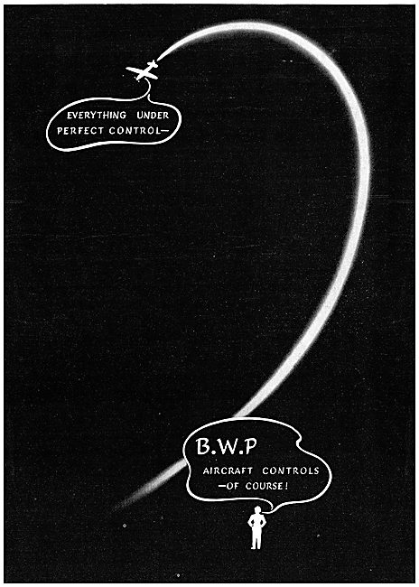 British Wire Products : BWP Control Cables. 1943 Advert          