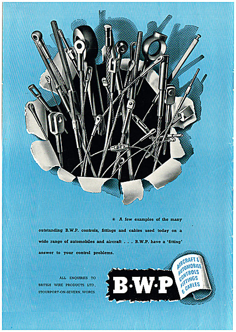 British Wire Products : BWP Control Cables. 1949                 