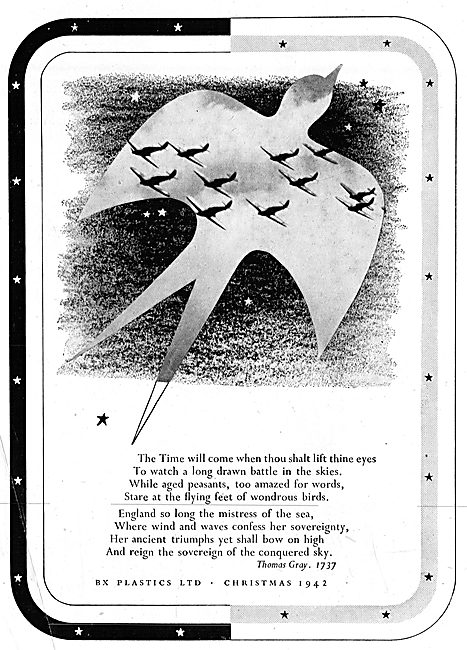 BX Plastics Components For Aircraft 1943 Advert                  