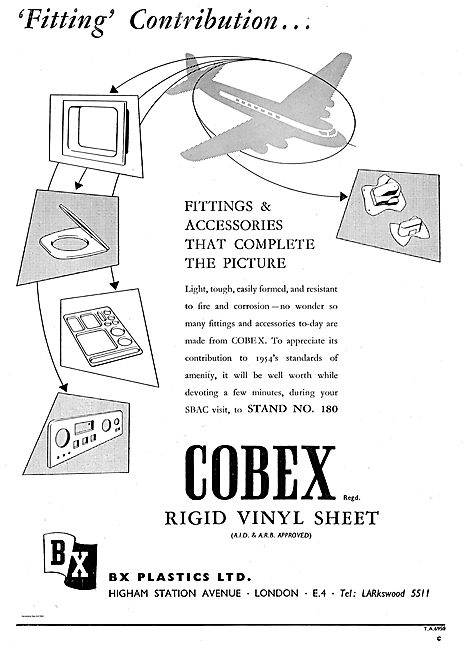 BX Plastics Cobex Rigid Vinyl Sheet for Aircraft Cabin Fittings  