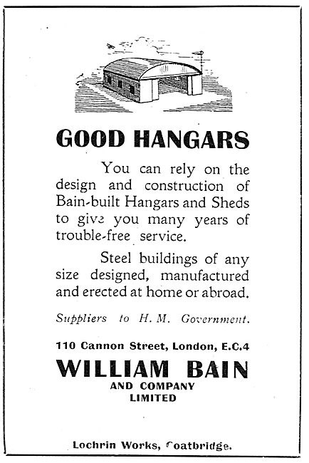 William Bain & Co - Aircraft Hangars & Sheds                     