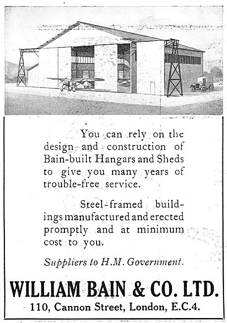William Bain & Co - Aircraft Hangars & Sheds                     