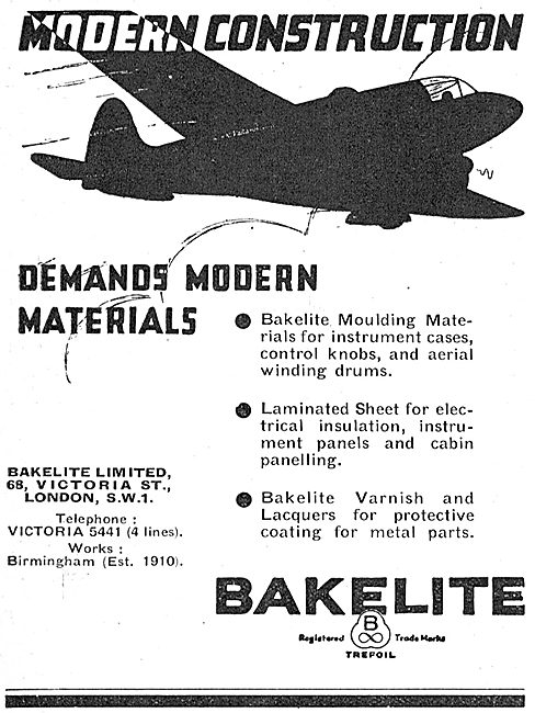 Bakelite Products In The Aircraft Industry                       