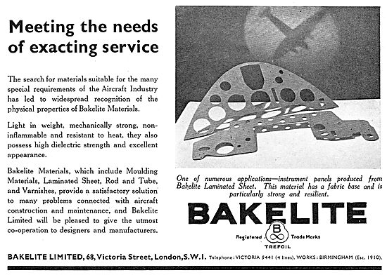 Bakelite Products In The Aircraft Industry                       