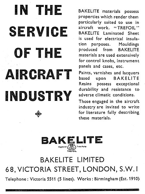 Bakelite Components For Aircraft                                 