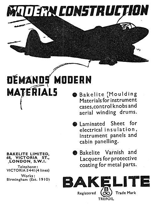 Bakelite Aircraft Parts 1937                                     