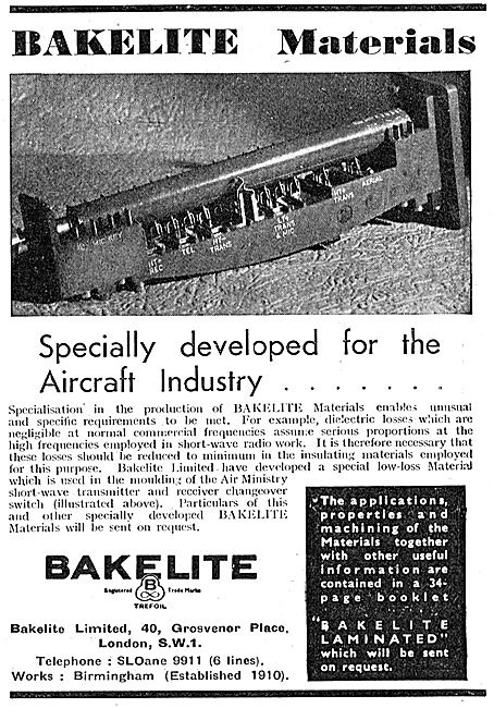 Bakelite Materials For The Aircraft Industry                     