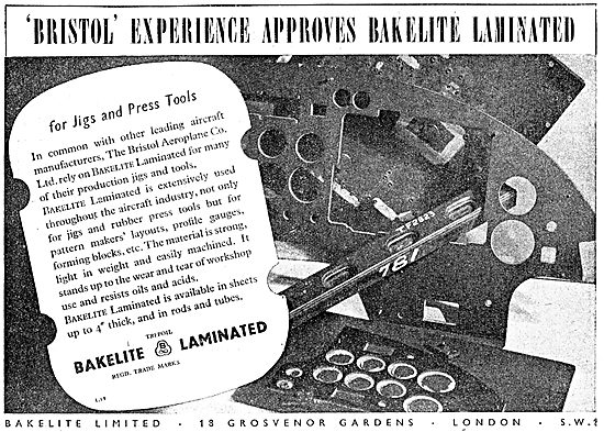Bakelite Laminated For Jigs & Press Tools - 1950 Advert          