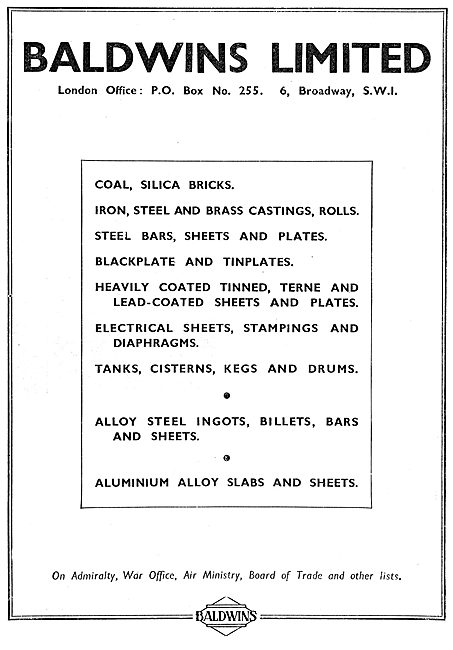 Baldwins Metals For Aircraft                                     