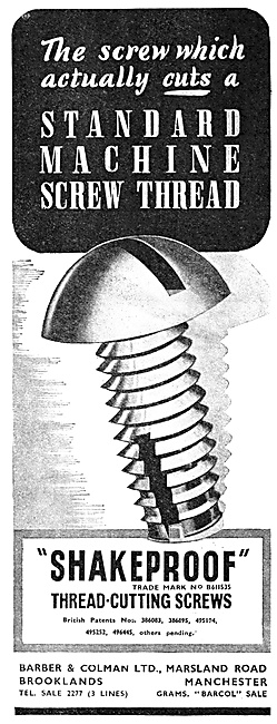 Barber & Colman Thread-Cutting Screws                            