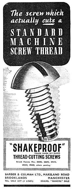 Barber & Colman Thread-Cutting Screws                            