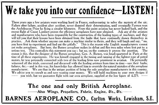 The Barnes Aeroplane Company                                     
