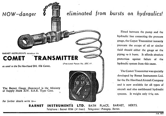 Barnet Instruments - Hydraulic Pressure Transmitter              