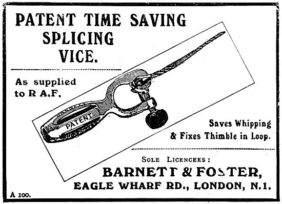 Barnet & Foster Patent Splicing Vice - 1919                      