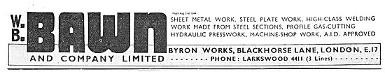 Bawn Hydraulic Presswork For The Aircraft Industry               