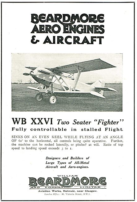 Beardmore Aero Engines & Aircraft WB XXVI Two Seat Fighter       