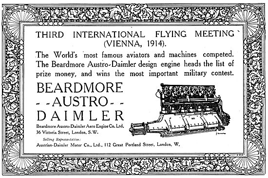 Beardmore Aero Engines At The 1914 Vienna Flying Meeting         