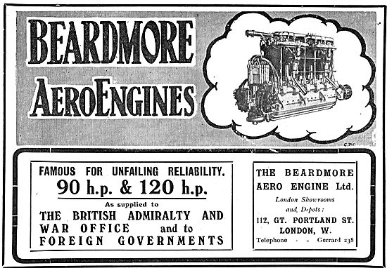 Beardmore 90 & 120 HP Aero Engines                               