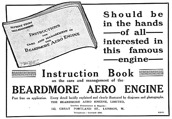 Beardmore Aero Engine - Book For Maintenance Personnel           