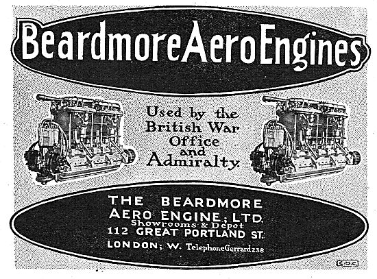 Beardmore Aero Engines. Used By The British War Office           